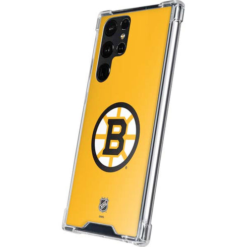 NHL Boston Bruins Solid Background Galaxy S24 Ultra Clear Case